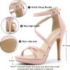 imageAllegra K Womens Strappy Platform Stiletto Heels SandalsDust Pink