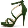imageAllegra K Womens Strappy Platform Stiletto Heels SandalsGreen