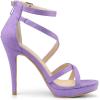 imageAllegra K Womens Strappy Platform Stiletto Heels SandalsPurple