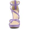imageAllegra K Womens Strappy Platform Stiletto Heels SandalsPurple
