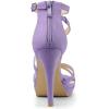 imageAllegra K Womens Strappy Platform Stiletto Heels SandalsPurple