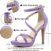 imageAllegra K Womens Strappy Platform Stiletto Heels SandalsPurple