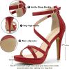 imageAllegra K Womens Strappy Platform Stiletto Heels SandalsRed