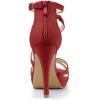 imageAllegra K Womens Strappy Platform Stiletto Heels SandalsRed