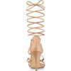 imageAllegra K Womens Strappy Straps Lace Up Stiletto Heel SandalsNude