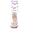 imageAllegra K Womens Strappy Straps Lace Up Stiletto Heel SandalsPurple