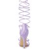 imageAllegra K Womens Strappy Straps Lace Up Stiletto Heel SandalsPurple