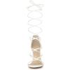 imageAllegra K Womens Strappy Straps Lace Up Stiletto Heel SandalsWhite
