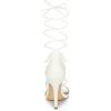 imageAllegra K Womens Strappy Straps Lace Up Stiletto Heel SandalsWhite