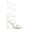 imageAllegra K Womens Strappy Straps Lace Up Stiletto Heel SandalsWhite