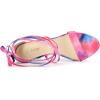 imageAllegra K Womens Tie Dye Lace Up Stiletto Heel SandalsPink