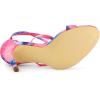 imageAllegra K Womens Tie Dye Lace Up Stiletto Heel SandalsPink