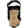 imageAllegra K Womens Wood Wedges Platform Wedge SandalsBlack