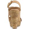 imageAllegra K Womens Wood Wedges Platform Wedge SandalsBrown