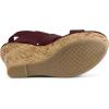 imageAllegra K Womens Wood Wedges Platform Wedge SandalsBurgundy