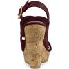 imageAllegra K Womens Wood Wedges Platform Wedge SandalsBurgundy