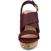 imageAllegra K Womens Wood Wedges Platform Wedge SandalsBurgundy