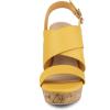 imageAllegra K Womens Wood Wedges Platform Wedge SandalsYellow