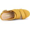imageAllegra K Womens Wood Wedges Platform Wedge SandalsYellow