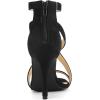 imageAllegra K Womens Zipper Ankle Strap Stiletto Heel SandalsBlack