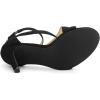 imageAllegra K Womens Zipper Ankle Strap Stiletto Heel SandalsBlack