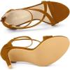 imageAllegra K Womens Zipper Ankle Strap Stiletto Heel SandalsBrown