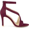 imageAllegra K Womens Zipper Ankle Strap Stiletto Heel SandalsBurgundy