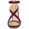 imageAllegra K Womens Zipper Ankle Strap Stiletto Heel SandalsBurgundy