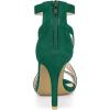 imageAllegra K Womens Zipper Ankle Strap Stiletto Heel SandalsEmerald Green