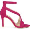 imageAllegra K Womens Zipper Ankle Strap Stiletto Heel SandalsHot Pink