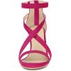 imageAllegra K Womens Zipper Ankle Strap Stiletto Heel SandalsHot Pink