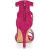 imageAllegra K Womens Zipper Ankle Strap Stiletto Heel SandalsHot Pink