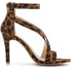 imageAllegra K Womens Zipper Ankle Strap Stiletto Heel SandalsLeopard