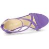 imageAllegra K Womens Zipper Ankle Strap Stiletto Heel SandalsLight Purple