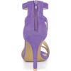 imageAllegra K Womens Zipper Ankle Strap Stiletto Heel SandalsLight Purple