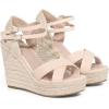 imageAllegra K Womens Espadrilles Platform Wedges Open Toe Wedge Heel SandalsBeige