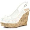 imageAllegra K Womens Lace Platform Wedges Wedge Heel SandalsWhite
