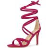imageAllegra K Womens Lace Up Heels Stiletto High Heel SandalsHot Pink