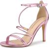 imageAllegra K Womens Party Strappy Stiletto High Heels SandalsPink