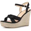 imageAllegra K Womens Platform Slingback Espadrille Wedge Heel SandalsBlack