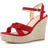 imageAllegra K Womens Platform Slingback Espadrille Wedge Heel SandalsRed