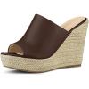 imageAllegra K Womens Slip on Platform Sandals Espadrilles Wedges Slides MulesCoffee