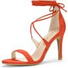 imageAllegra K Womens Stiletto Heel Laceup SandalsOrange