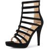 imageAllegra K Womens Stiletto Platform Heels Strappy Gladiator Heel SandalsBlack