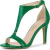 imageAllegra K Womens T Strap Open Toe Stiletto Heel SandalsGreen