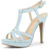 imageAllegra K Womens T Strap Slingback Platform Stiletto Heel SandalsSky Blue