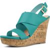 imageAllegra K Womens Wood Wedges Platform Wedge SandalsLake Green