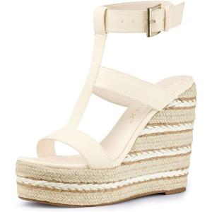 imageAllegra K Womens Espadrille Strappy Platform Wedges SandalsBeige