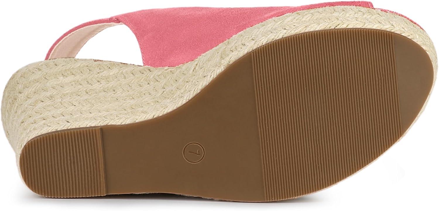 imageAllegra K Womens Espadrille Platform Heeled Wedges SandalsWatermelon Red