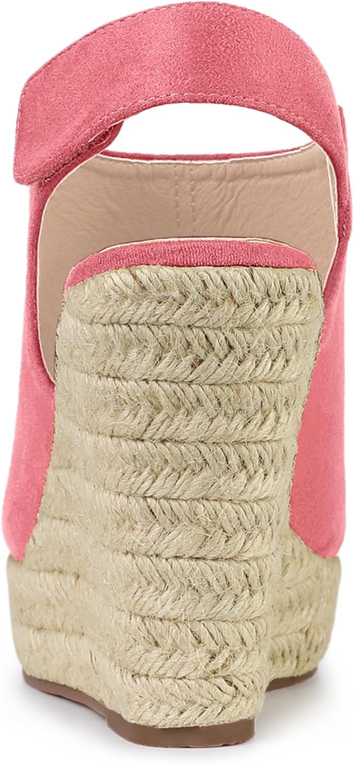 imageAllegra K Womens Espadrille Platform Heeled Wedges SandalsWatermelon Red